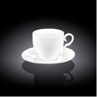 Чашка кофейная и блюдце 90 мл  WL-993103/AB
